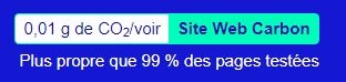 web site carbon score A+