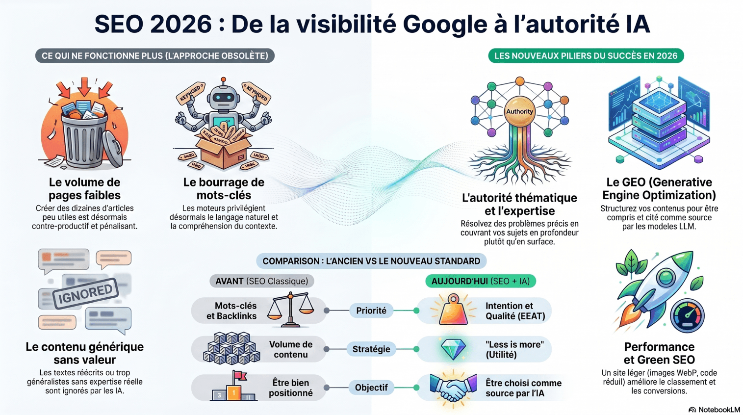 De Google à l'IA infographie